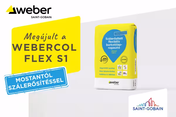 ***Weber - Megújult a webercol FLEX S1: mostantól szálerősítéssel