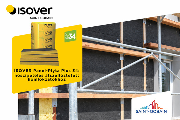 Isover - Isover Panel-Plyta Plus 34: hőszigetelés átszellőztetett homlokzatokhoz