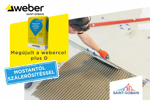 Weber - Szálerősített formula, megszokott minőség - megújult a webercol plus D