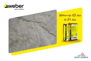 Betonjavítás kültéren: szétfagyott lépcsők...