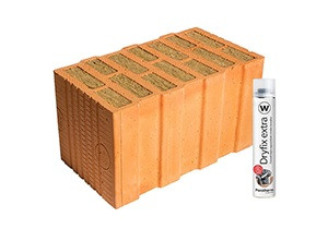 Porotherm 44 Thermo Rapid tégla Dryfix